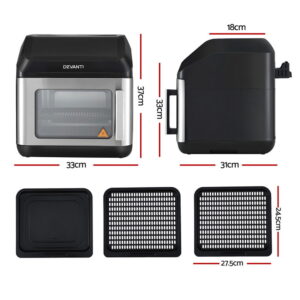 Devanti 13L Air Fryer Oven Lcd Touch 2000W – Great Shop Devanti 13L Air Fryer Oven Lcd Touch 2000W Product Image Great Shop