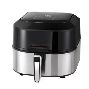 Devanti air fryer 5.5L digital LCD display panel closeup