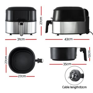 Devanti 5.5L Air Fryer &Amp; Grill 1500W Lcd Cooker Product Image Great Shop