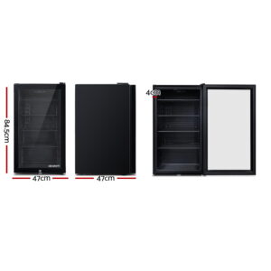 98L Bar Fridge Glass Door