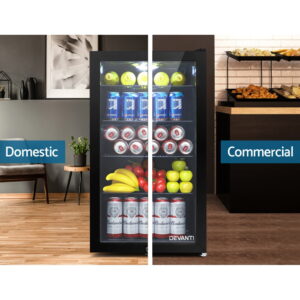 98L Bar Fridge Glass Door