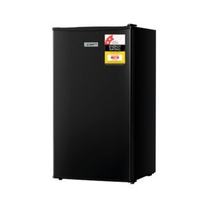 Devanti 95L Bar Fridge Black with sleek matte finish front view