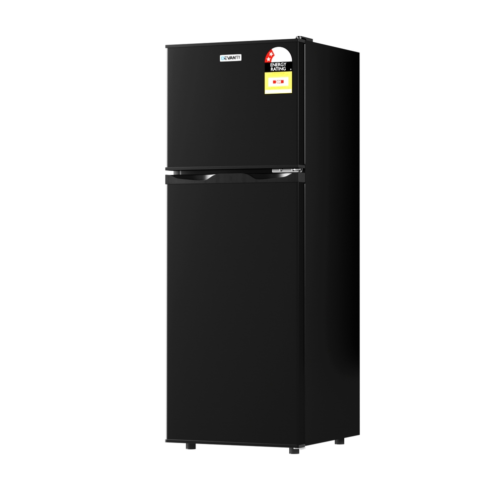 Devanti 122L Two Door Bar Fridge With Freezer Black – Great Shop Devanti 122L Two Door Bar Fridge In Matte Black Standing Freestanding