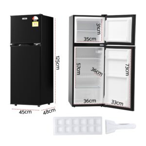 Devanti 122L Two Door Bar Fridge With Freezer Black – Great Shop Devanti 122L Two Door Bar Fridge With Freezer Black Product Image Great Shop