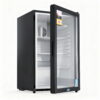 Devanti 105L Bar Fridge Glass Door Mini Fridge Stocked With Drinks In An Entertainment Area