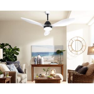 Devanti 48 inch white DC motor ceiling fan with integrated LED light