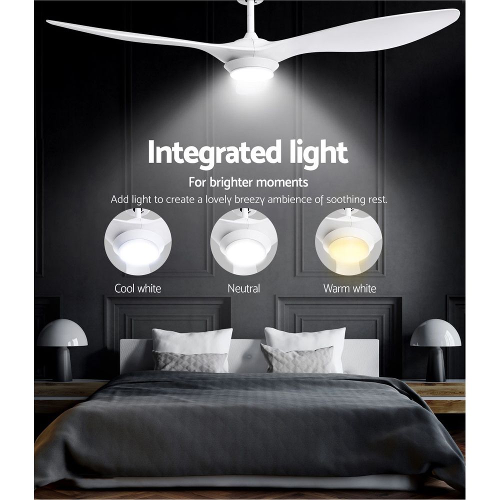 Devanti 52&Quot; Dc Motor Ceiling Fan With Led Light &Amp; Remote – Great Shop Close-Up Of The 3-Colour Led Light Display On Devanti White Ceiling Fan