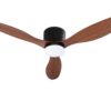 Devanti 52 Inch Dark Wood Dc Motor Ceiling Fan With Light Front View