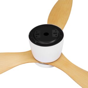 Modern 52 Inch Dc Motor Ceiling Fan Installed On An Undercover Patio Ceiling