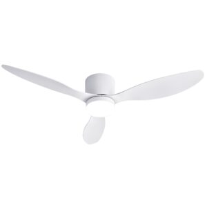 Devanti 52&Quot; Dc Motor Ceiling Fan With Led Light White Product Image Great Shop