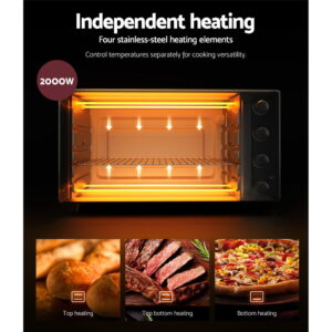Devanti 60L Electric Convection Oven Rotisserie (2000W) Product Image Great Shop