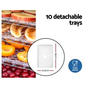Devanti 10 Tray Food Dehydrator 550W Black Product Image Great Shop