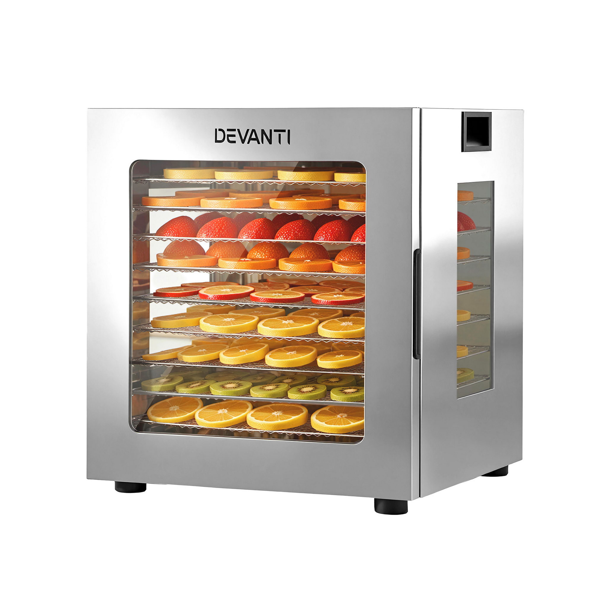 Devanti 10 Trays Food Dehydrator Stainless Steel Glass Door – Great Shop Devanti 10 Trays Food Dehydrator Stainless Steel Glass Door - Image 2