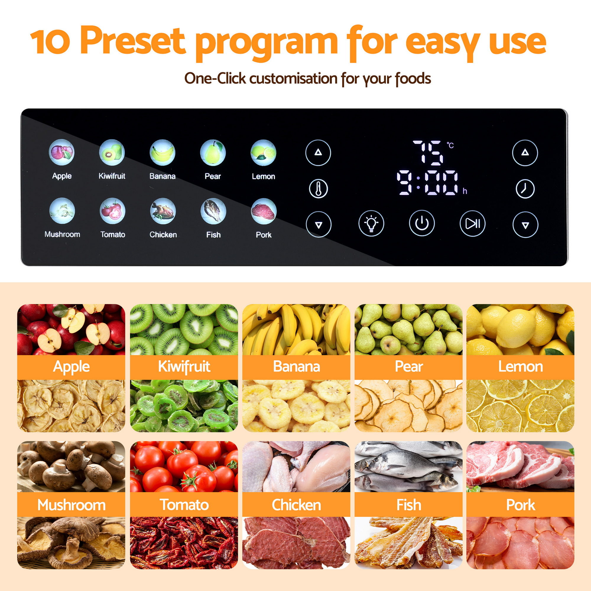 Devanti 10 Trays Food Dehydrator Stainless Steel Glass Door – Great Shop Devanti 10 Trays Food Dehydrator Stainless Steel Glass Door - Image 7