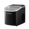 Devanti Portable Ice Maker Machine Countertop Black 12Kg Gloss Finish Front View