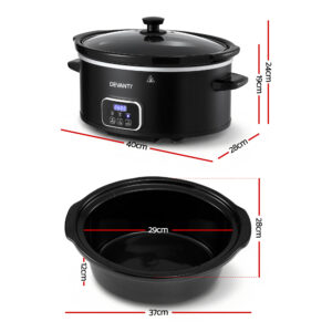 Devanti 5.6L Slow Cooker Electric Multi Cooker Product Image Great Shop