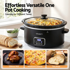 Devanti 5.6L Slow Cooker Electric Multi Cooker Product Image Great Shop