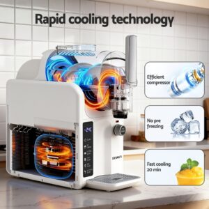 Devanti 5-In-1 Slushie Machine And Ice Cream Maker White Product Image Great Shop