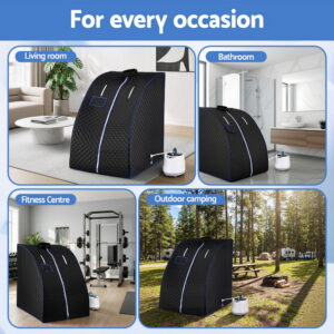 Devanti Portable Steam Sauna Tent 1000W Personal Home Spa Product Image Great Shop