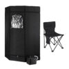 Devanti Portable Steam Sauna Tent With 3L Steamer Pot In Grey Color Setup