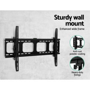 Artiss Tv Wall Mount Bracket Installed On Wall With Low-Profile Finish