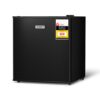 Devanti 31L Small Upright Freezer In Matte Black Front View