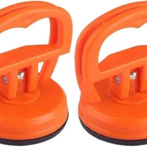 2PCS Car Dent Puller Kit orange suction cups being applied to a car door dent