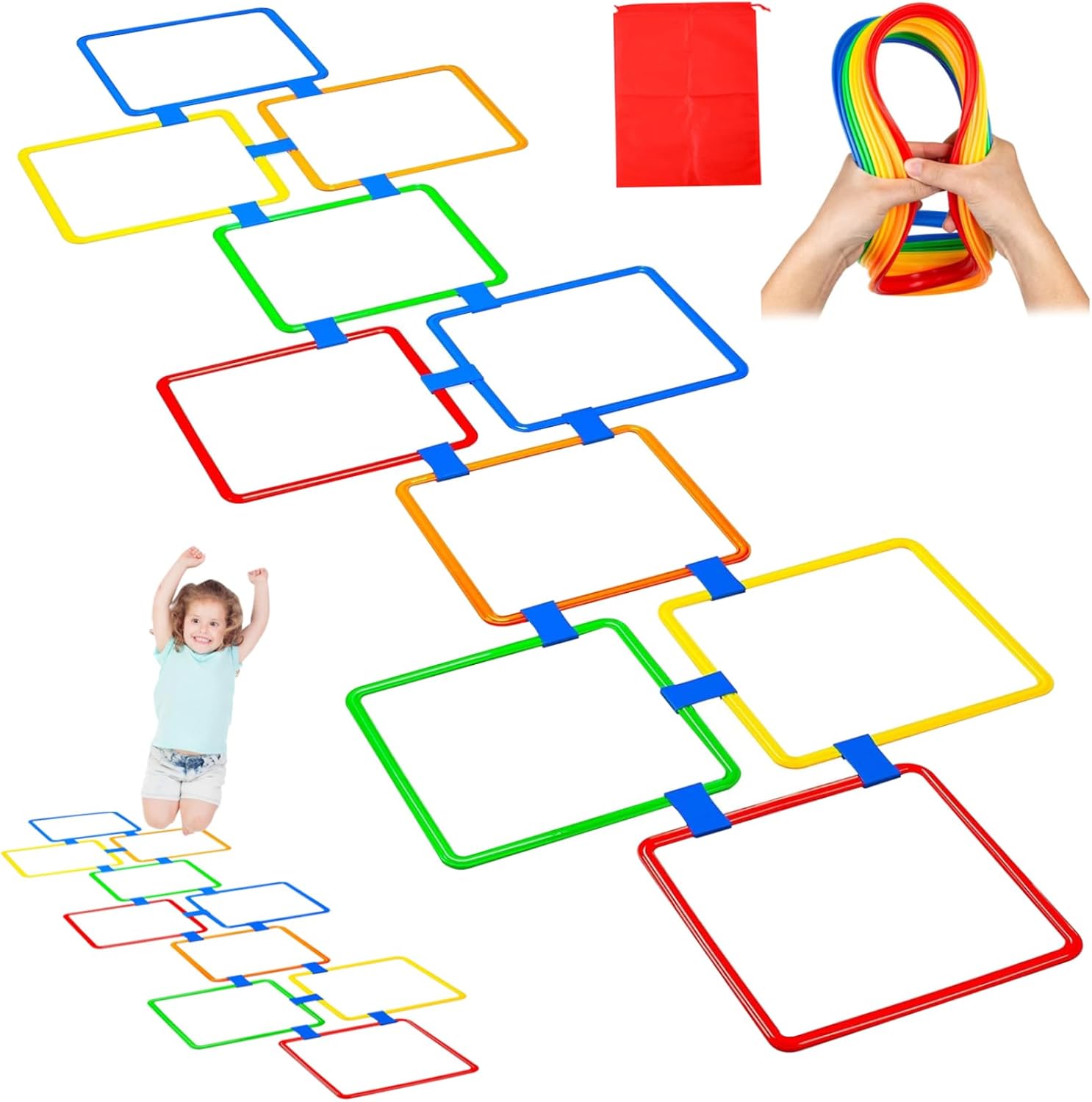 Hopscotch Rings Game | 10-Pc Outdoor Play Set – Great Shop Hopscotch Rings Game