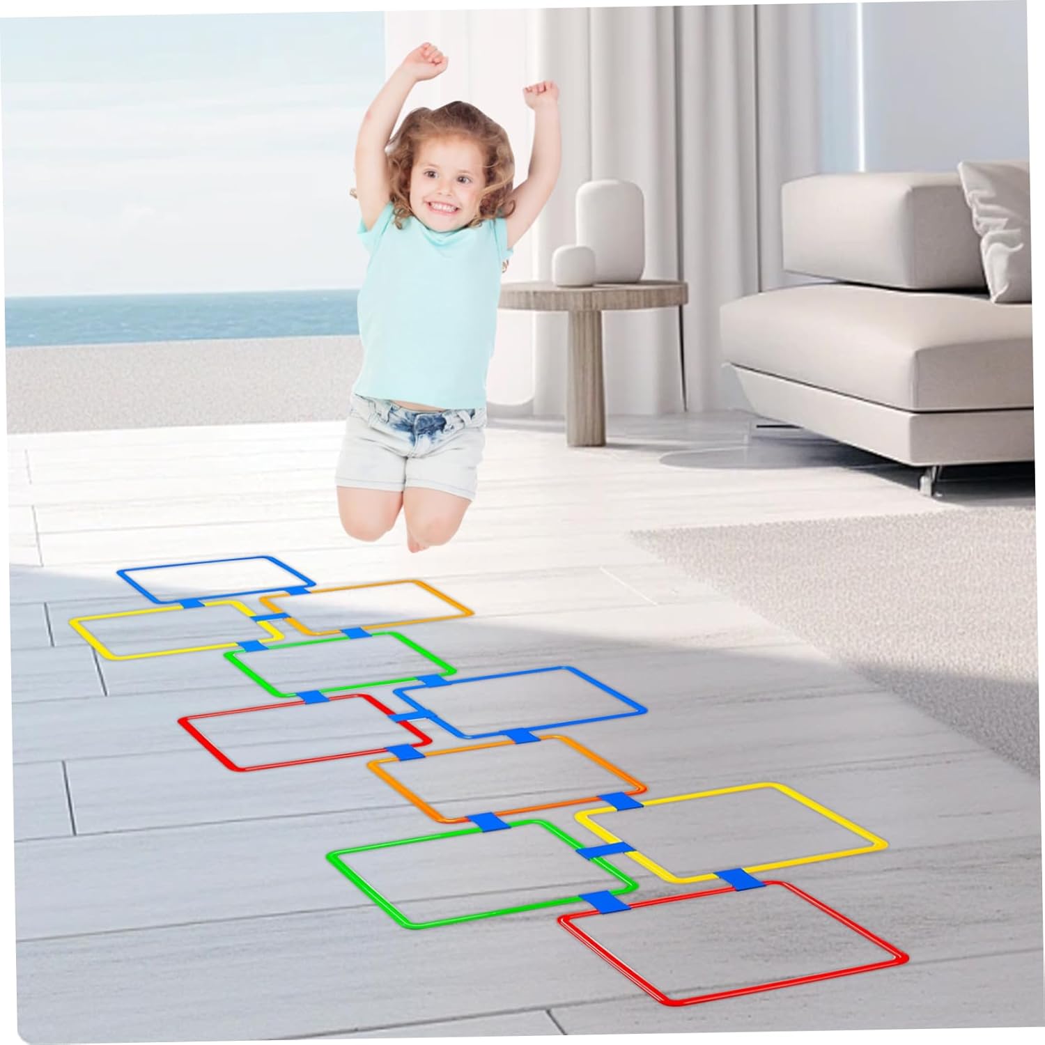 Hopscotch Rings Game | 10-Pc Outdoor Play Set – Great Shop Hopscotch Rings Game