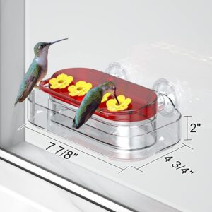 Clear Hummingbird Feeder | 4-Port Suction Cup Design – Great Shop Hummingbird Feeder