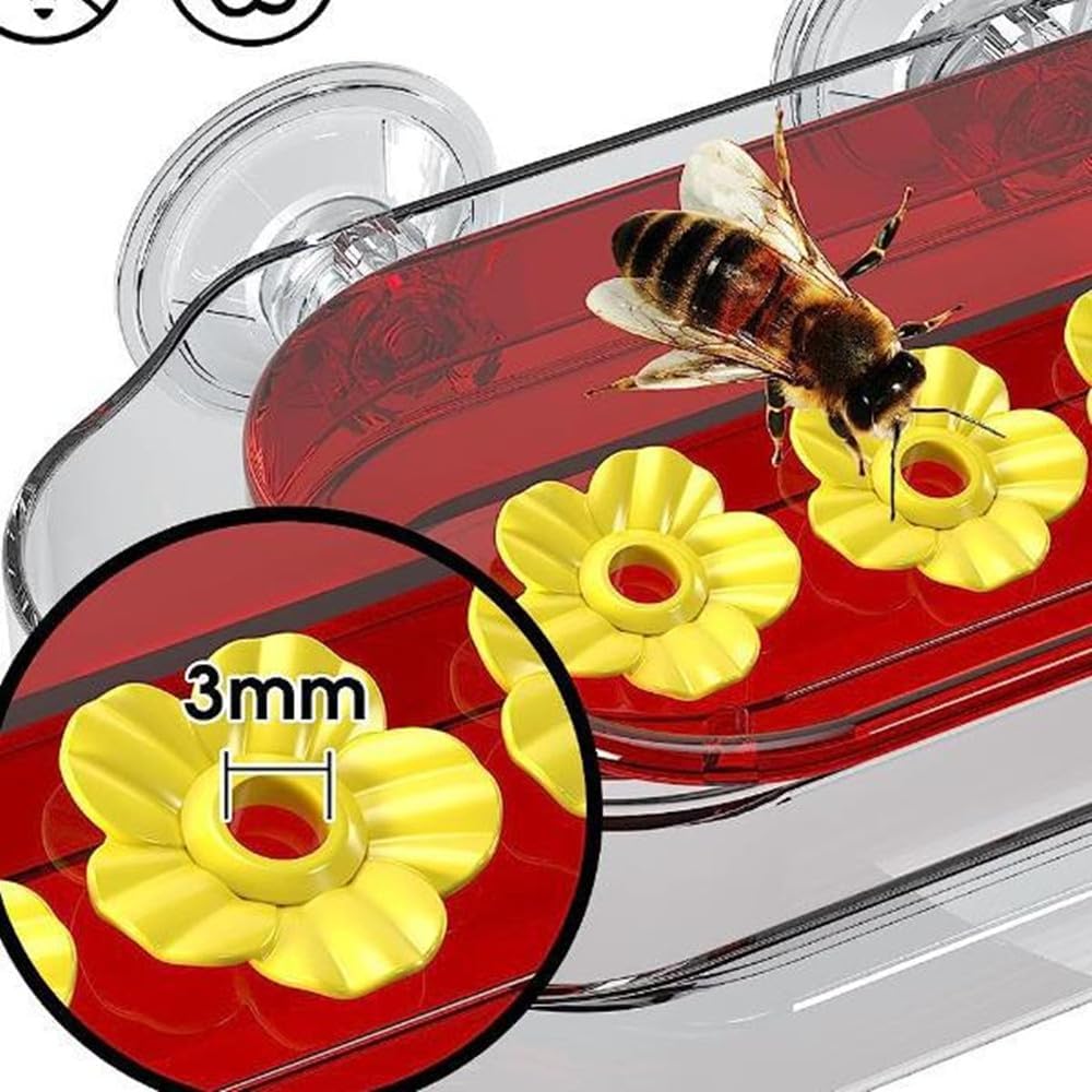 Clear Hummingbird Feeder | 4-Port Suction Cup Design – Great Shop Hummingbird Feeder