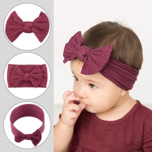 8-Pack Baby Nylon Headbands | Soft &Amp; Stretchy Bows – Great Shop Baby Nylon Headbands