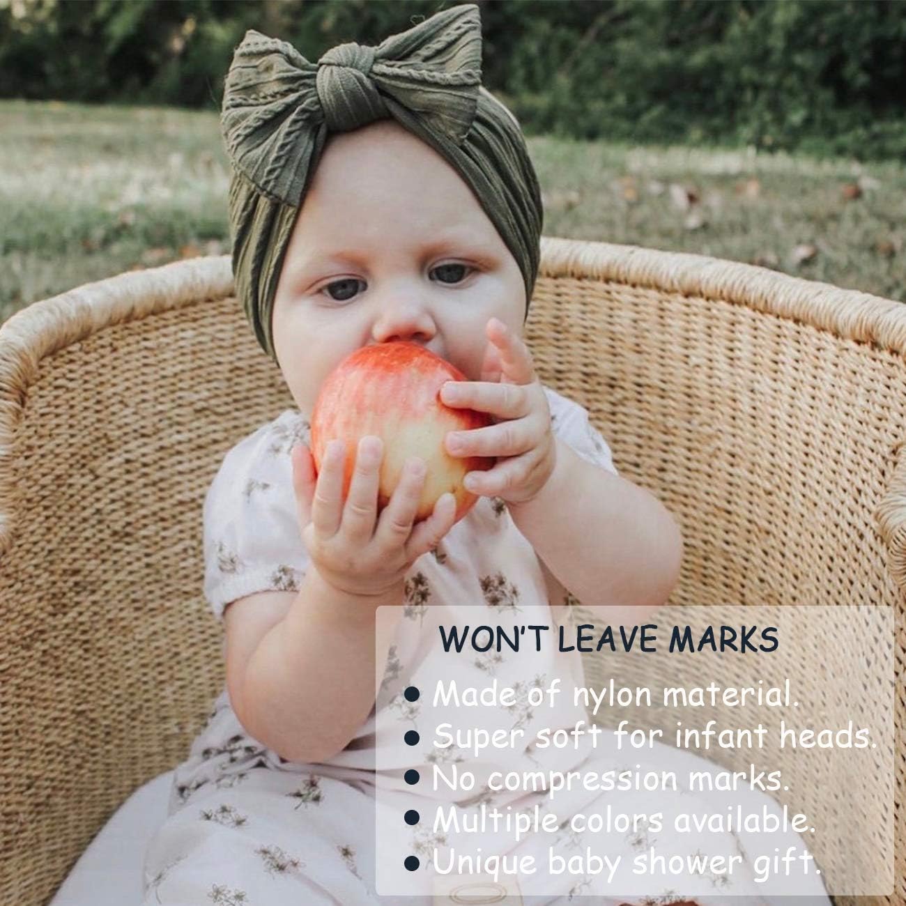 8-Pack Baby Nylon Headbands | Soft &Amp; Stretchy Bows – Great Shop Baby Nylon Headbands