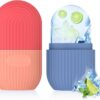 2Pcs Ice Roller For Face And Eye Silicone Skin Care Mold – Great Shop 2Pcs Ice Roller For Face And Eye In Pink And Blue Pastel Silicone Colors On A Marble Surface