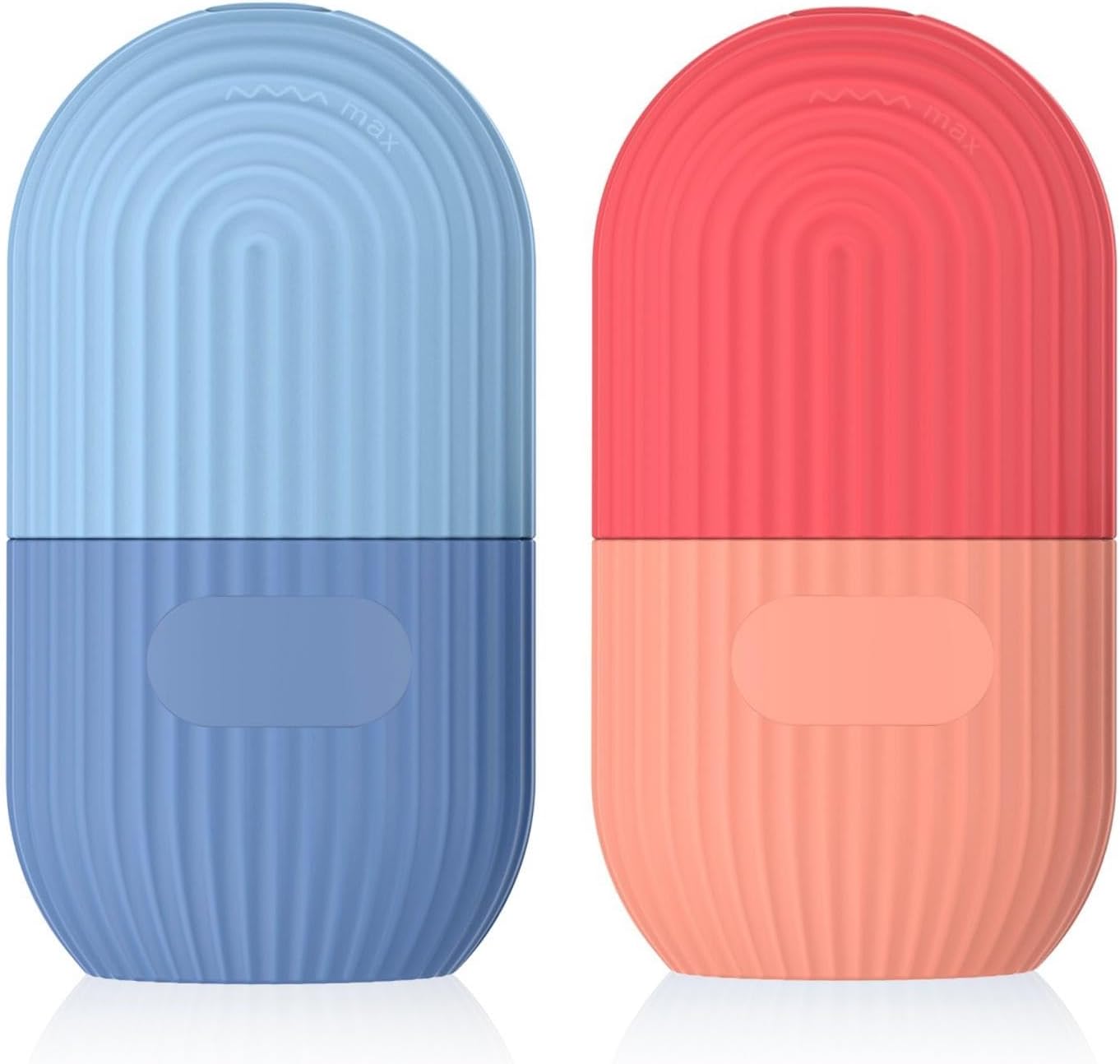 2Pcs Ice Roller For Face And Eye Silicone Skin Care Mold – Great Shop 2Pcs Ice Roller For Face And Eye, Silicone Ice Facial Roller Ice Holder, Face Ice Mold Skin Care, Face Icers Reusable Ice Cube Roller For Shrink Pores Anti Wrinkle Reduce Puffiness, Pink Blue