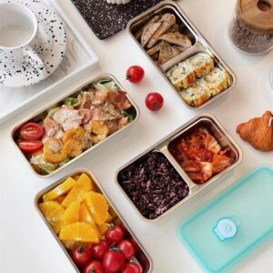 Stainless Steel Double Compartment Snack Containers – Great Shop Stainless Steel Snack Containers