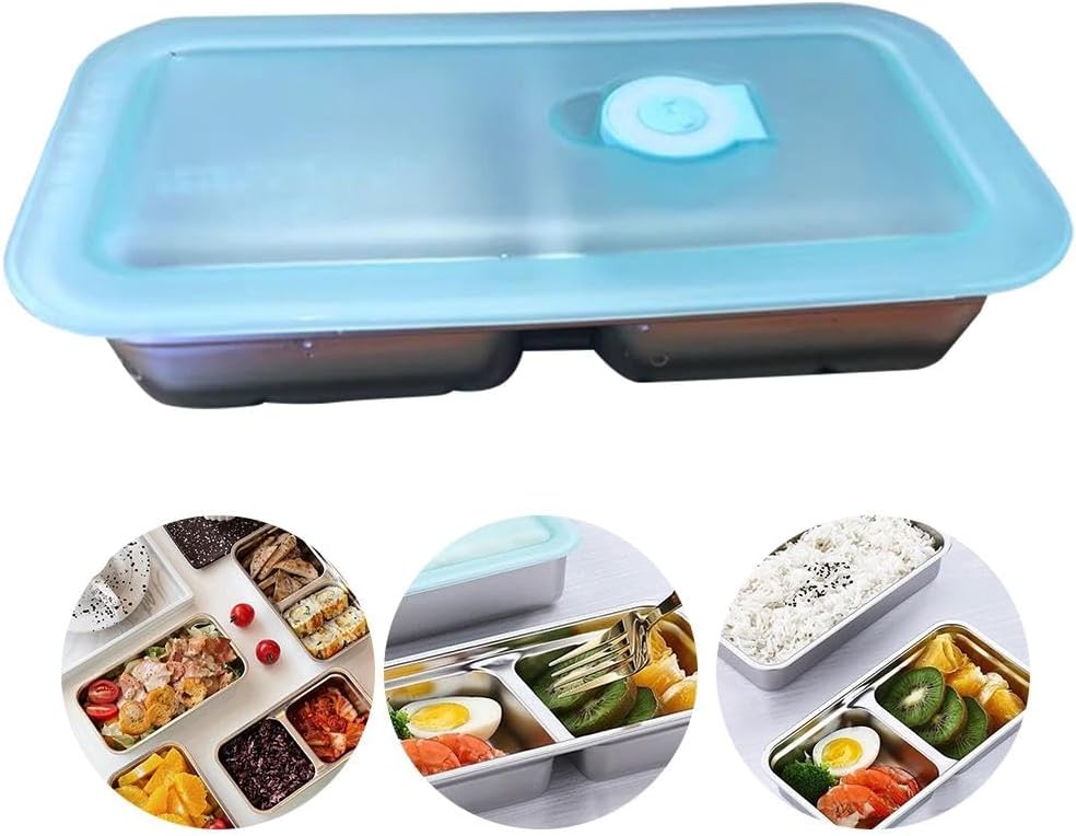 Stainless Steel Double Compartment Snack Containers – Great Shop Stainless Steel Snack Containers