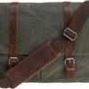 Leather Waxed Canvas Briefcase