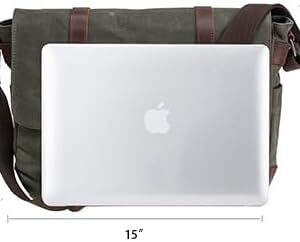 Leather Waxed Canvas Briefcase
