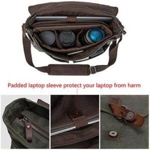 Leather Waxed Canvas Briefcase