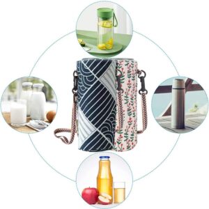 2-Pack Floral Water Bottle Carrier Bag With Strap – Great Shop Water Bottle Carrier Bag