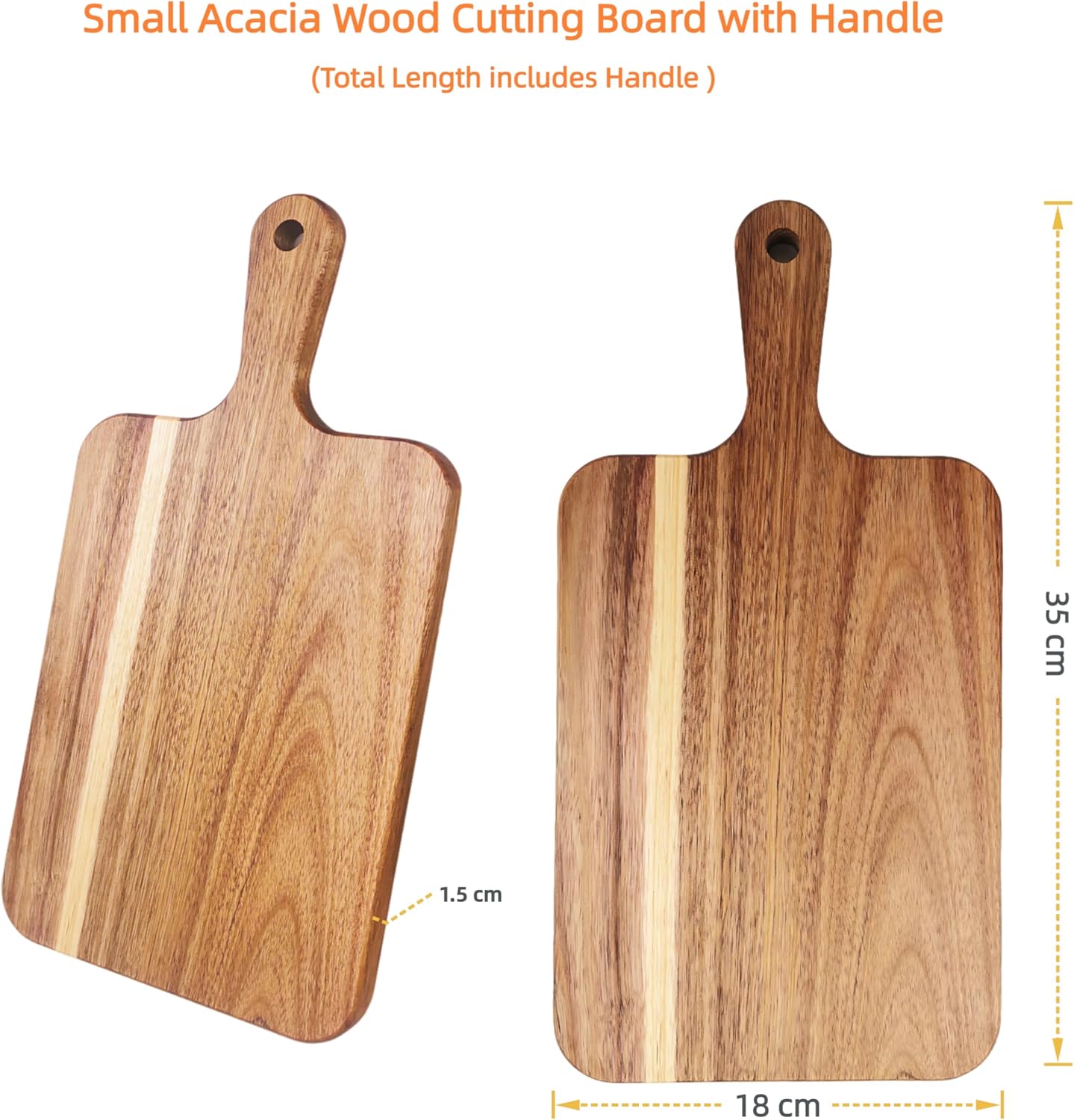 Acacia Wood Cutting Board With Handle | 35Cm X 18Cm – Great Shop Acacia Wood Cutting Board