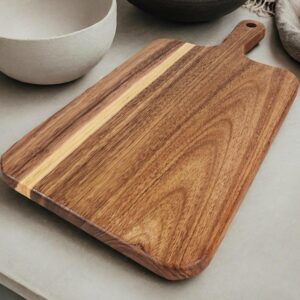 Acacia Wood Cutting Board With Handle | 35Cm X 18Cm – Great Shop Acacia Wood Cutting Board