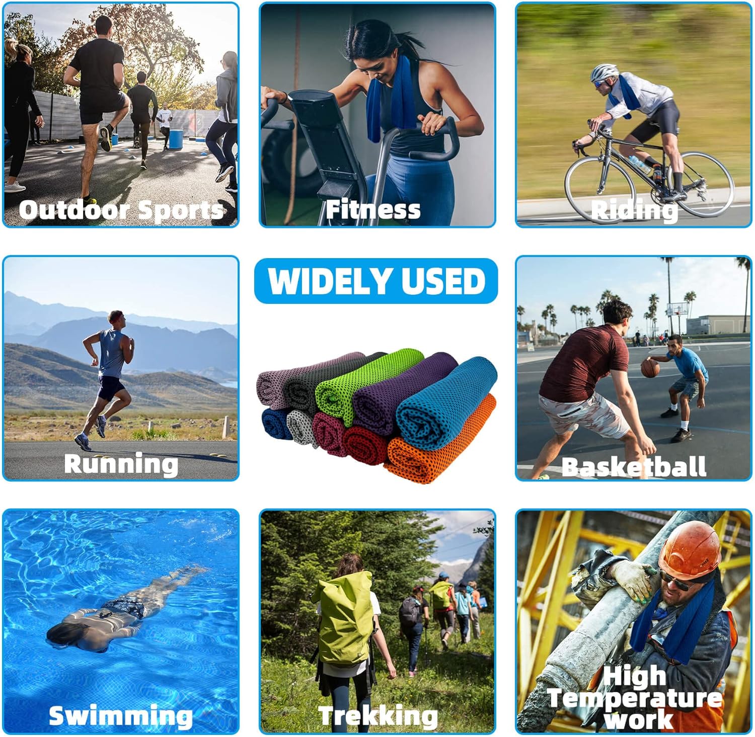 Cooling Towel 10-Pack | Instant Relief For Sports &Amp; Gym – Great Shop Cooling Towel