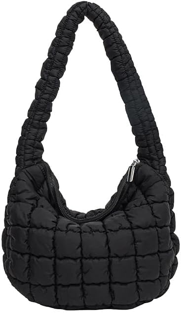 Quilted Puffer Tote Bag | Lightweight Shoulder Handbag – Great Shop Quilted Tote Bag