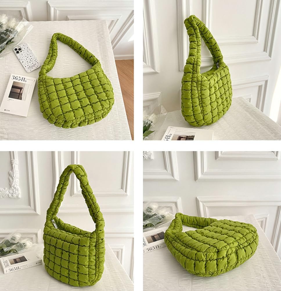Quilted Puffer Tote Bag | Lightweight Shoulder Handbag – Great Shop Quilted Tote Bag