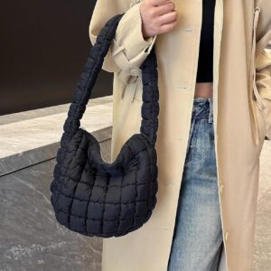 Quilted Puffer Tote Bag | Lightweight Shoulder Handbag – Great Shop Quilted Tote Bag