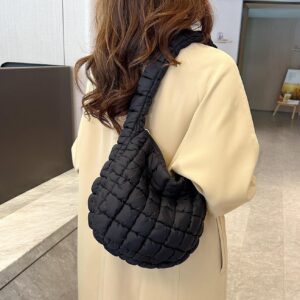 Quilted Puffer Tote Bag | Lightweight Shoulder Handbag – Great Shop Quilted Tote Bag