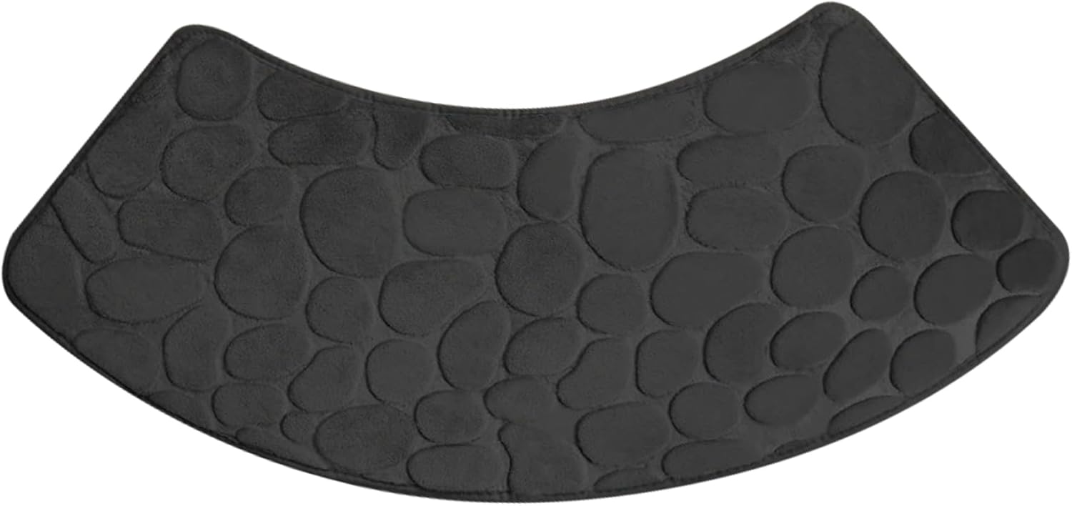 Curved Shower Mat | Non-Slip Quadrant Bath Mat, Black – Great Shop Curved Shower Mat