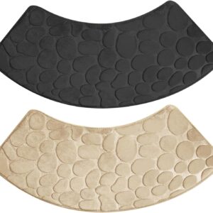 Curved Shower Mat | Non-Slip Quadrant Bath Mat, Black – Great Shop Curved Shower Mat